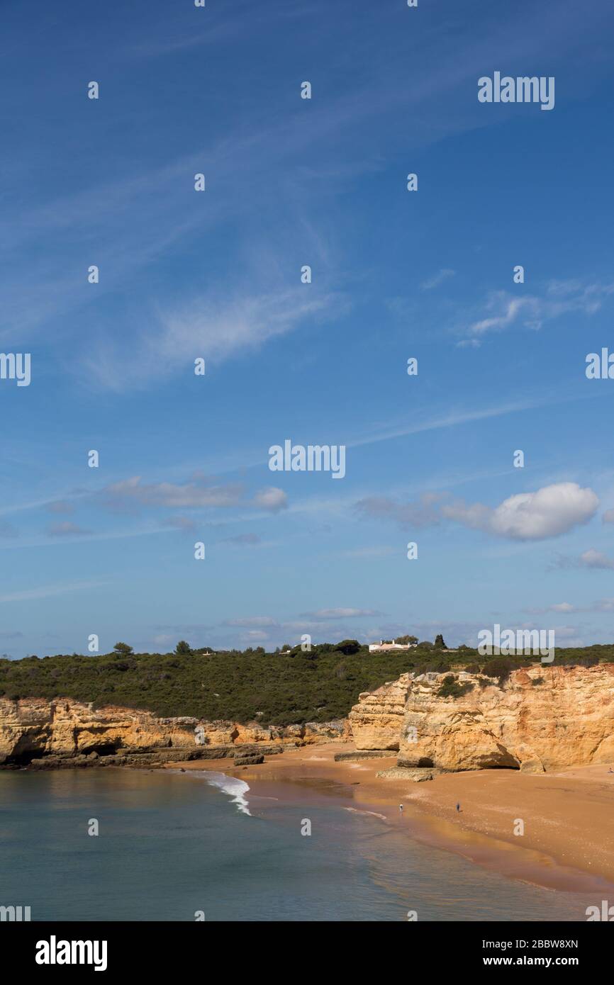 Coast west of Alporchinhas, Algarve, Portugal Stock Photo