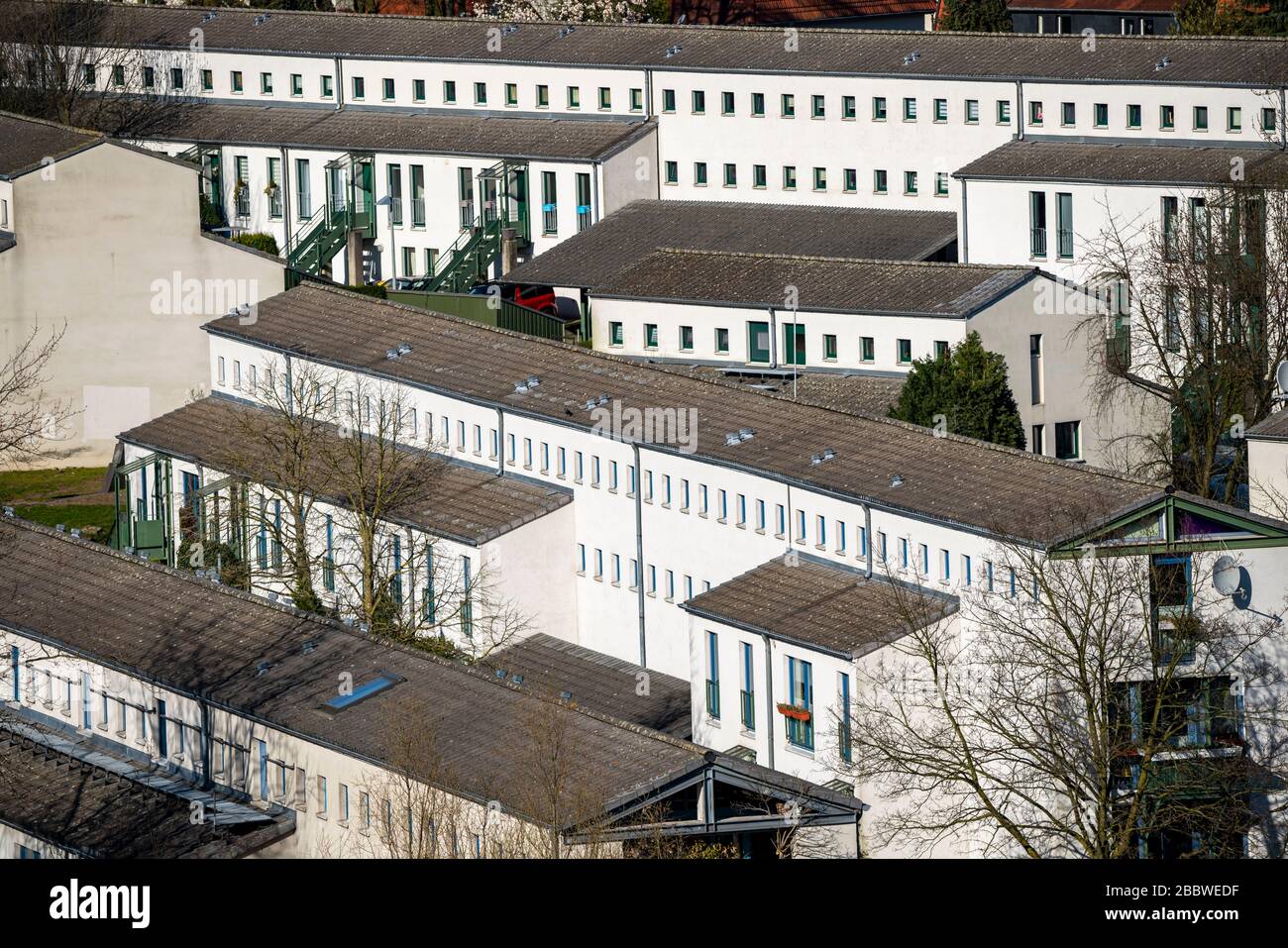 SchŸngelberg housing estate, new development, built in 1993 as part of the IBA, Gelsenkirchen, Germany Stock Photo