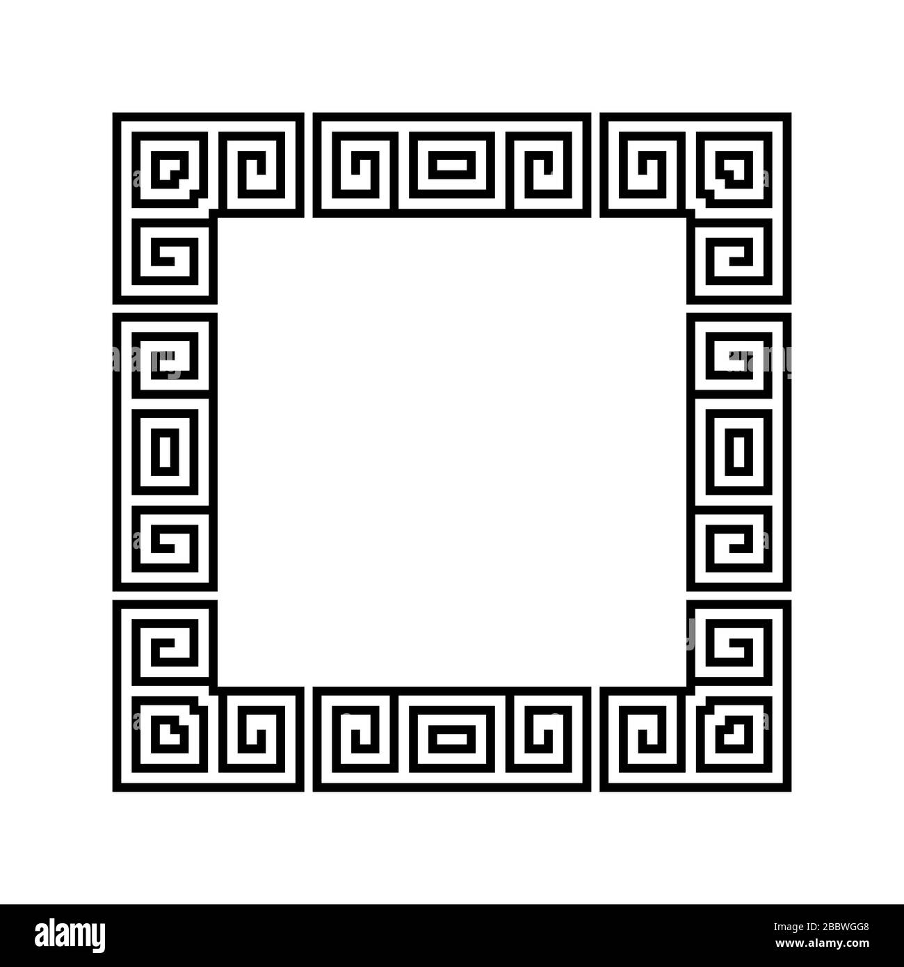 Greek key border frame. Abstract geometric. Vector Stock Vector Image & Art  - Alamy