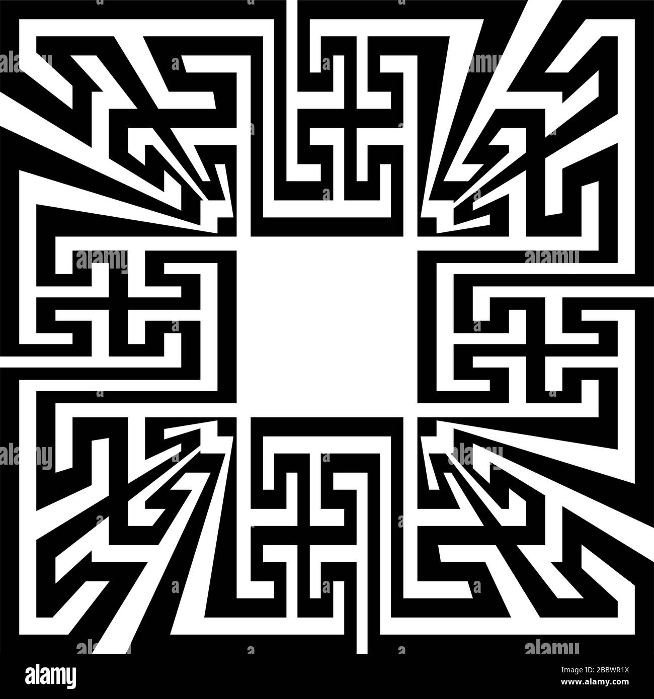 Greek key border frame. Abstract geometric. Vector Stock Vector Image ...