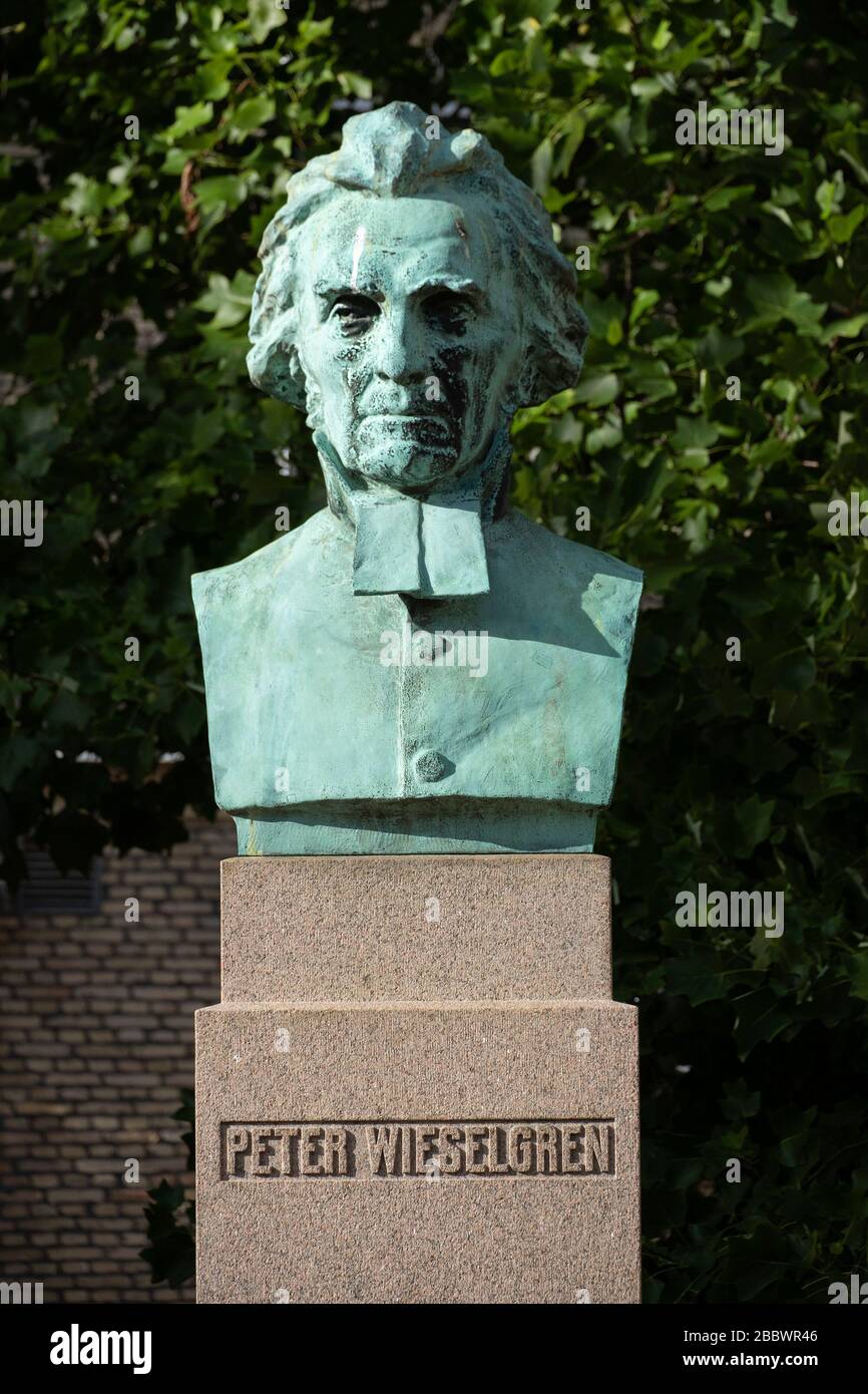 Bronze bust of Peter Wieselgren Stock Photo