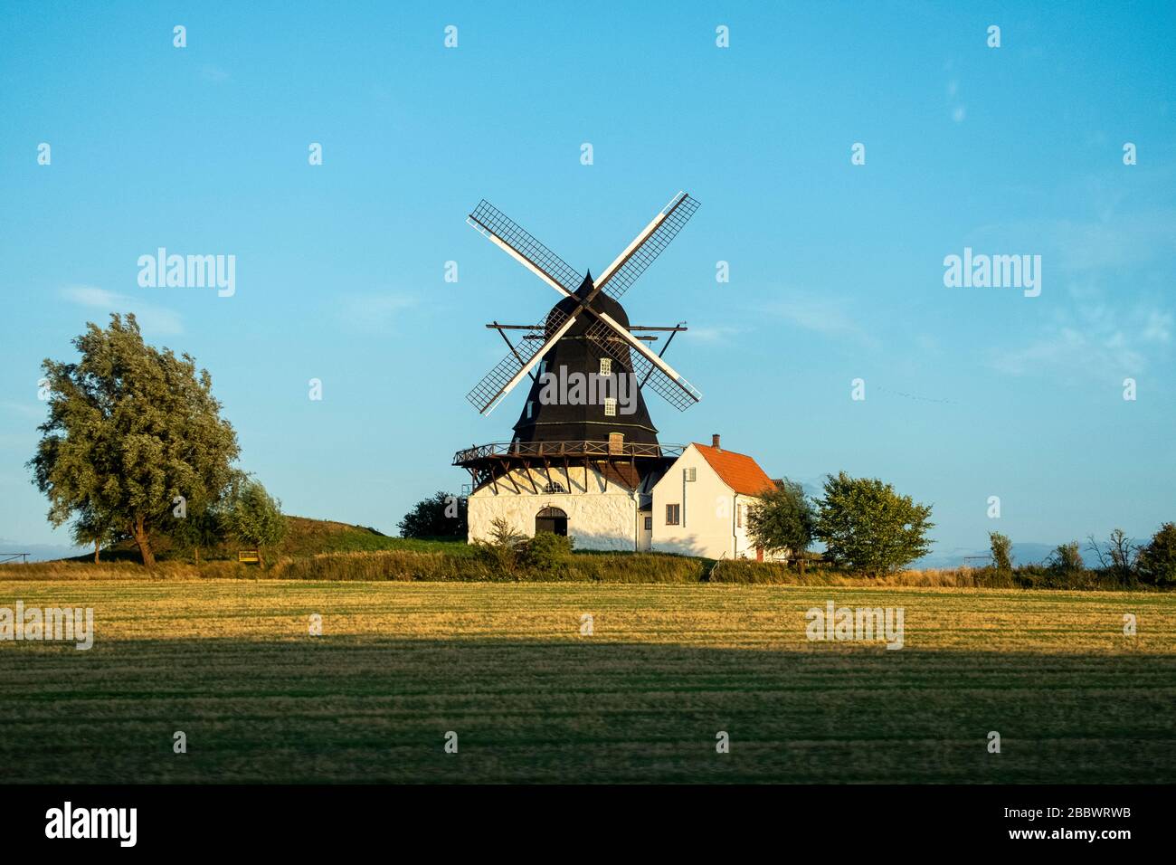 Windmill in the countryside Stock Photo