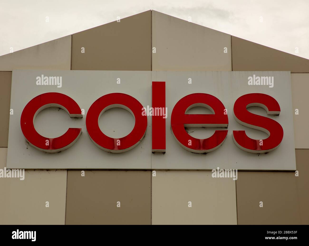 Logo of one of the largest Australian supermarket chains Coles seen in  Margaret River, western Australia Stock Photo - Alamy