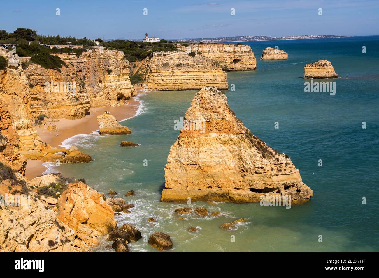 Coast west of Alporchinhas, Algarve, Portugal Stock Photo