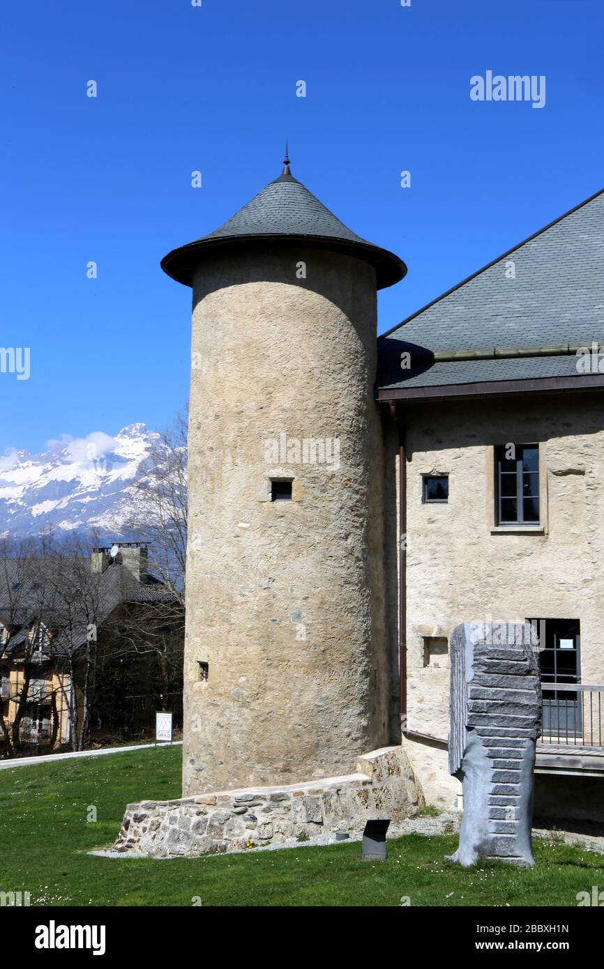 Maison Forte de Hautetour. Pôle culturel. Saint-Gervais-les-Bains. Haute-Savoie. France. Stock Photo