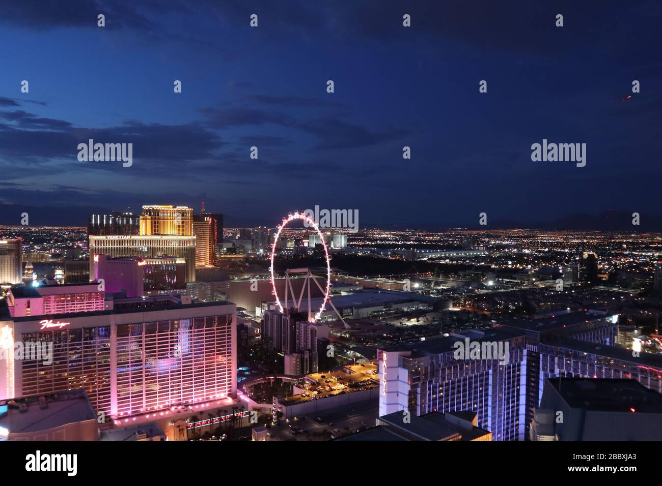 A night photo taken in Las Vegas Stock Photo