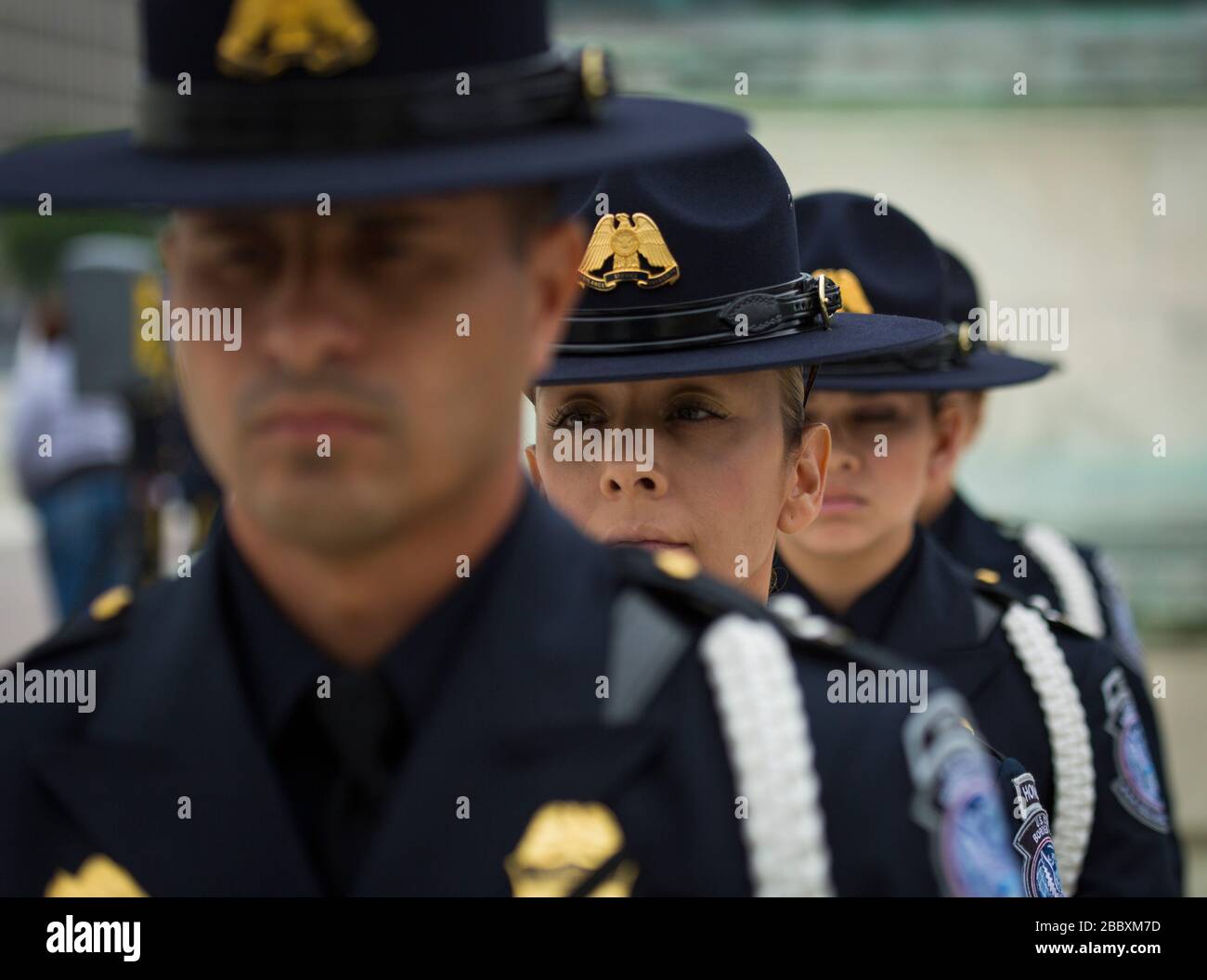 Customs and Border Protection, Office of Field Operations Honor Guard Team compete during National Police Week in Washington D.C. Stock Photo