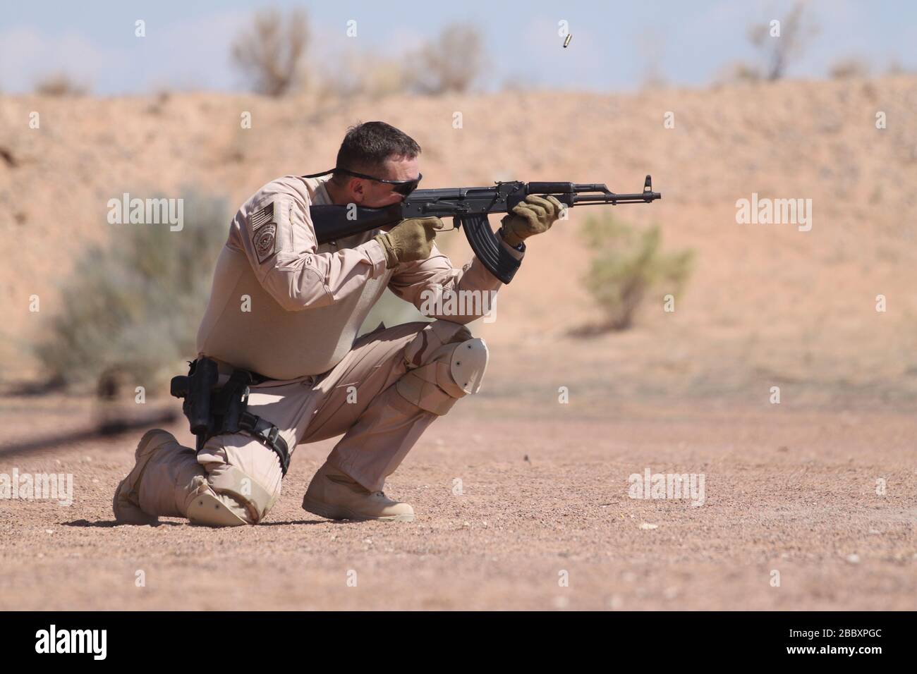 Members of CBP's Border Support Team 18 undergo extensive training last week prior to their deployment to Iraq. The team will spend 6 months in the country in support of the nation's efforts to establish effective customs processes and secure international borders. Stock Photo