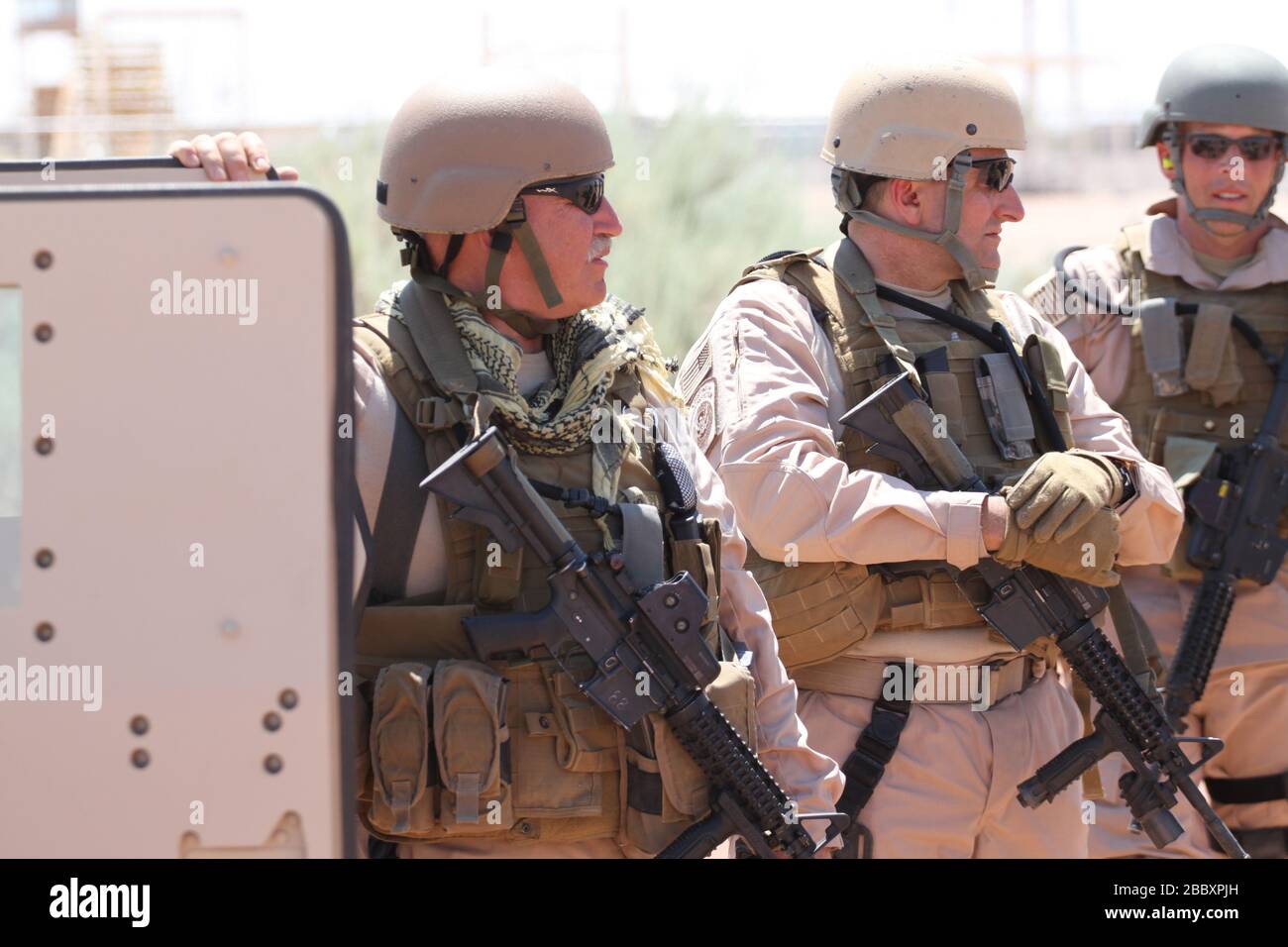 Members of CBP's Border Support Team 18 undergo extensive training last week prior to their deployment to Iraq. The team will spend 6 months in the country in support of the nation's efforts to establish effective customs processes and secure international borders. Stock Photo