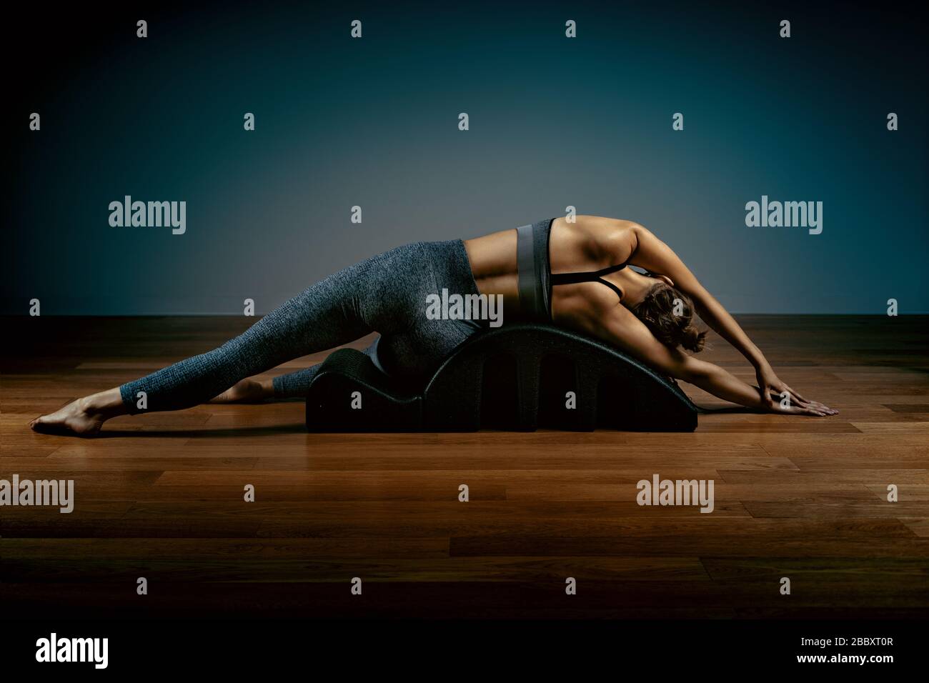 Pilates, Fitness, Sport, Training And People Concept - Woman Doing