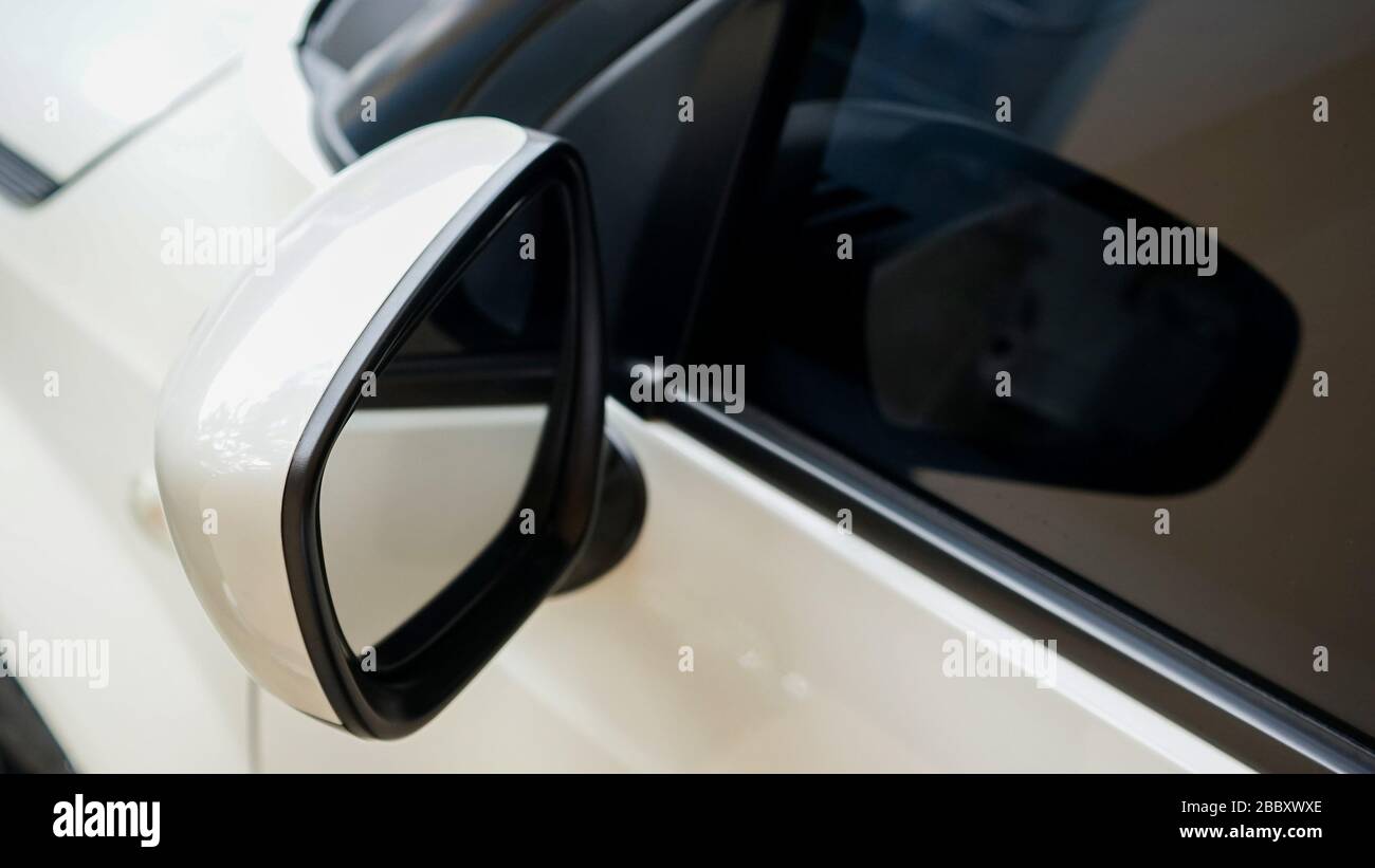 Close up the side mirror of the car Stock Photo Alamy