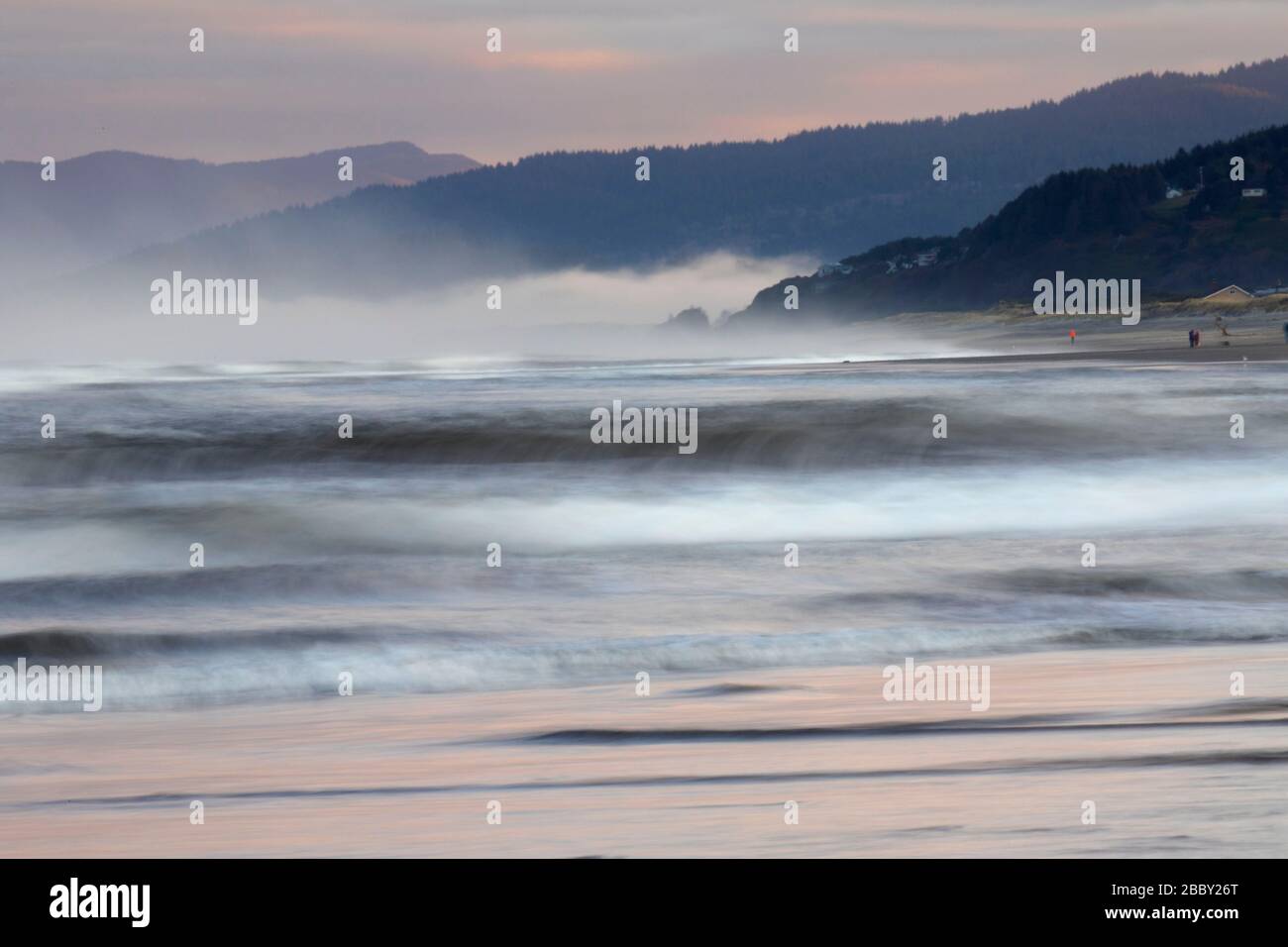 Beach dawn, Neskowin State Park, Oregon Stock Photo