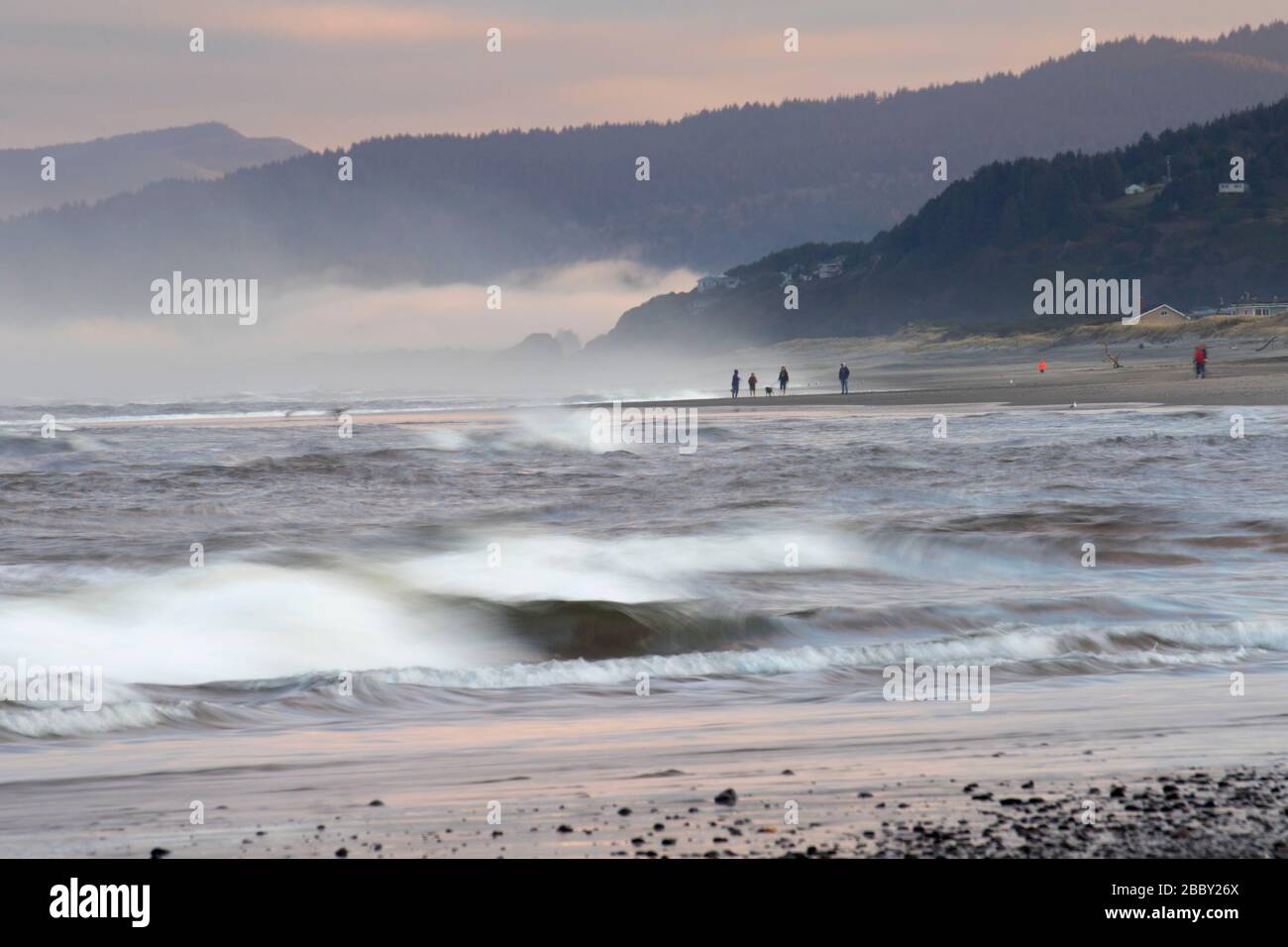 Beach dawn, Neskowin State Park, Oregon Stock Photo Alamy