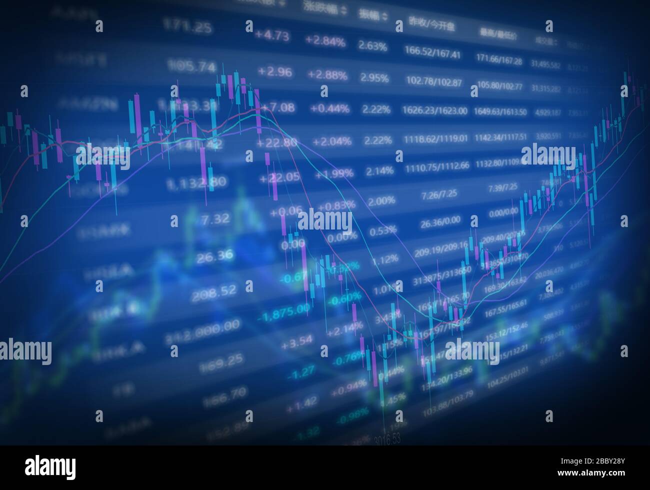 economic graphic concept including curve and arrows Stock Photo