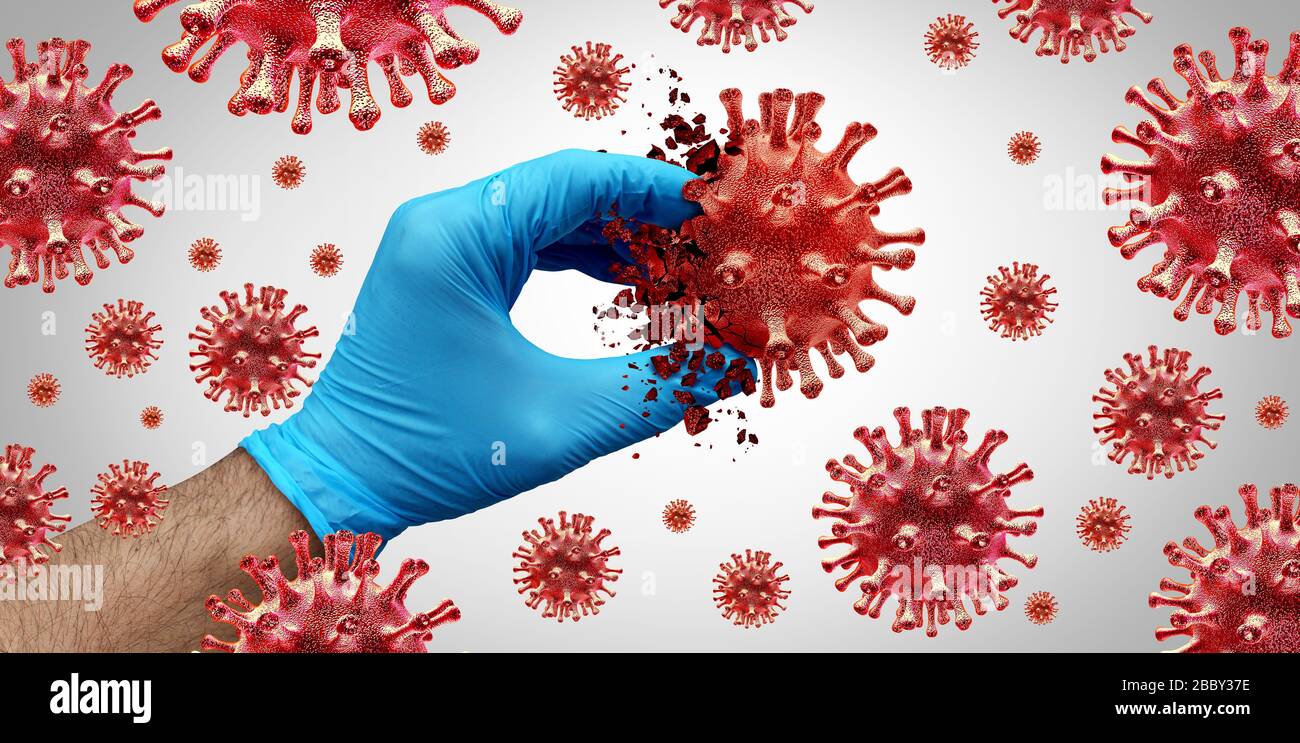 Virus vaccination for coronavirus or influenza background as medical treatment for dangerous flu strain cases as a pandemic medical health risk. Stock Photo