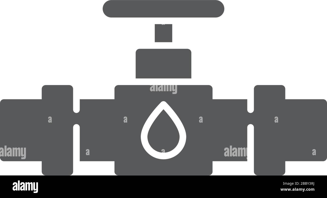 Oil industry pump valve vector icon symbol isolated on white background