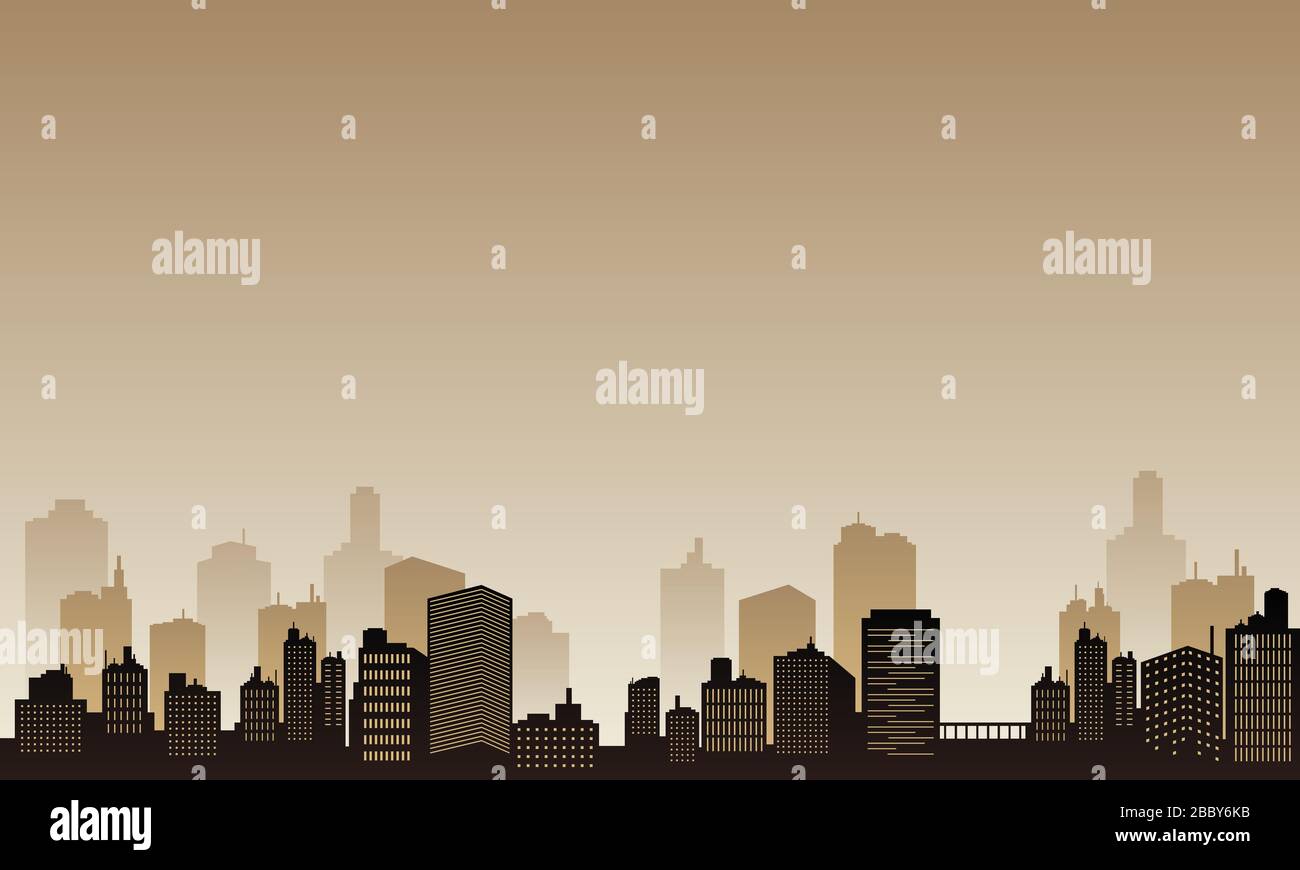 The downtown of background with many building Stock Vector Image & Art ...