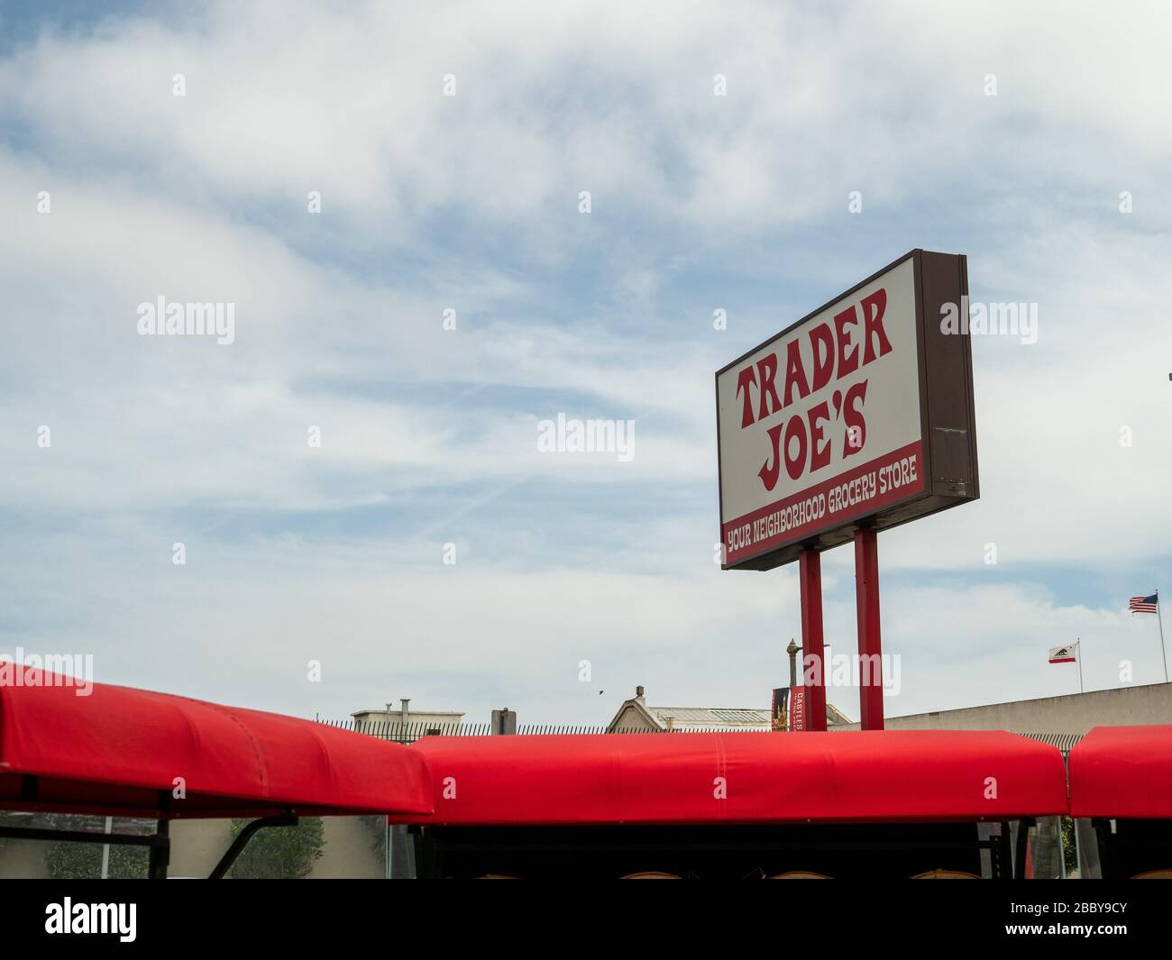 Trader Joe s grocery store billboard sign outside of store location