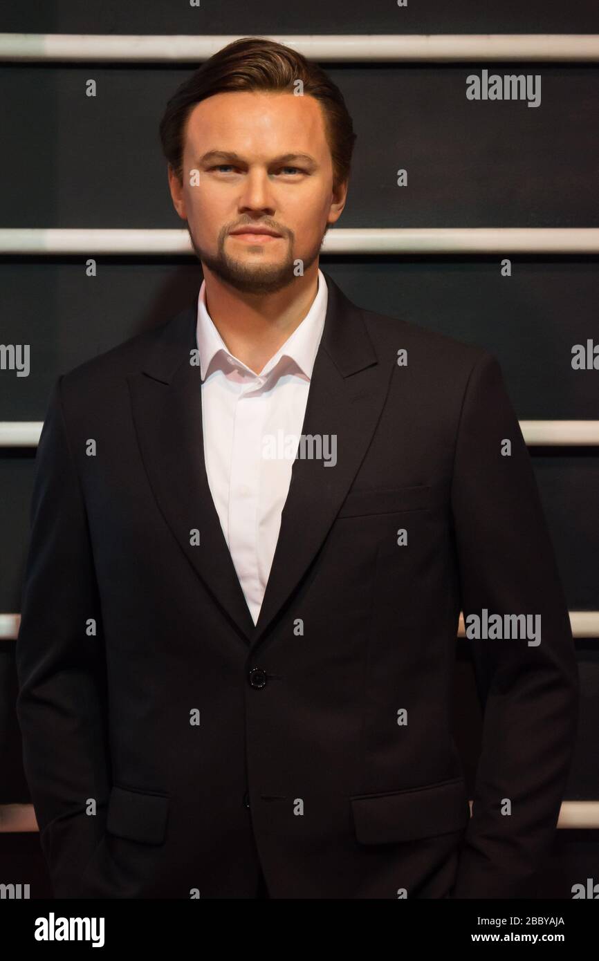 Bangkok,Thailand - November 1,2019 : Leonardo DiCaprio wax figure display at Madame Tussauds Museum,Siam Discovery in Bangkok Thailand. Stock Photo