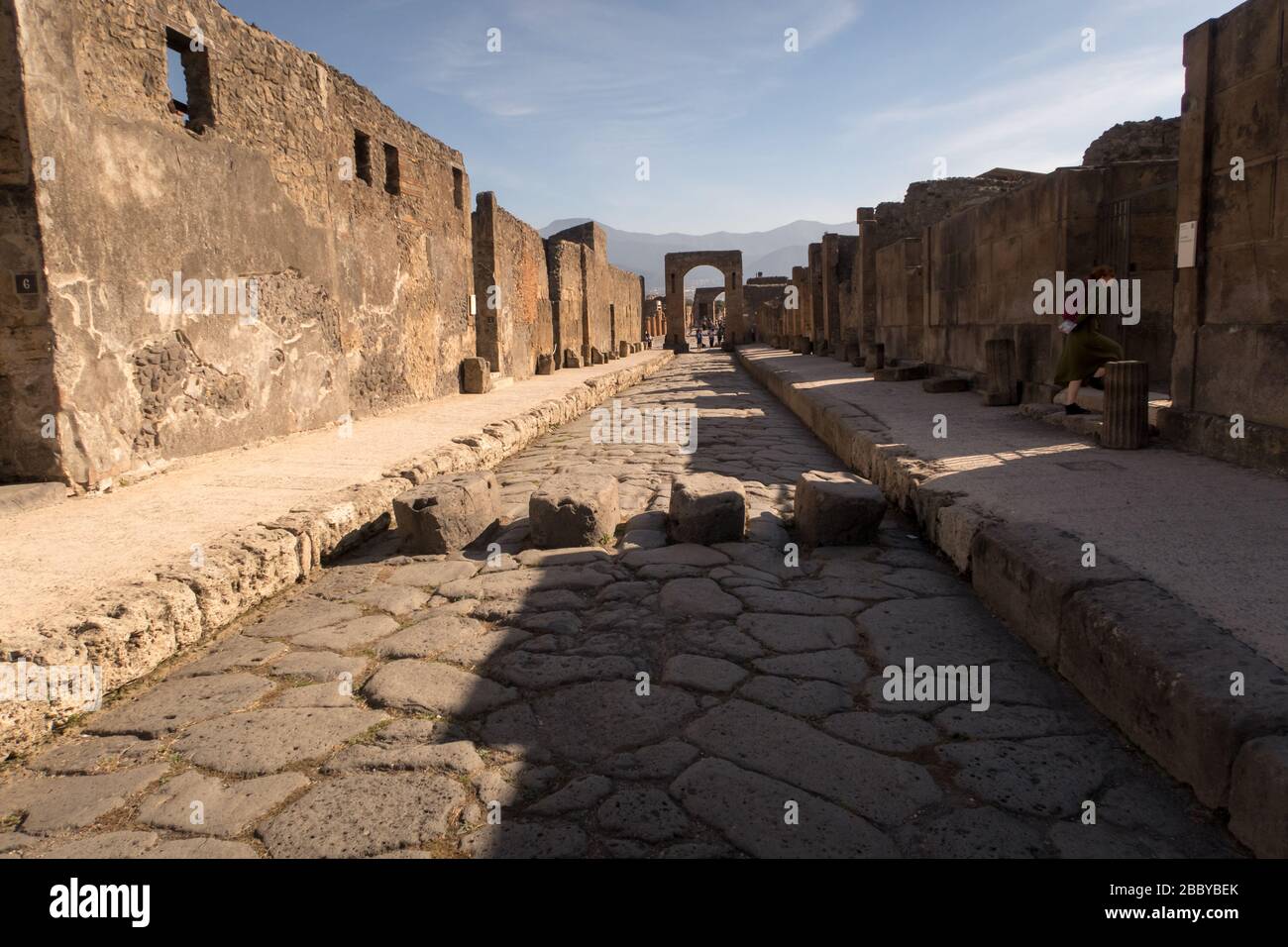 A view of Pompeii near Naples Italy Stock Photo