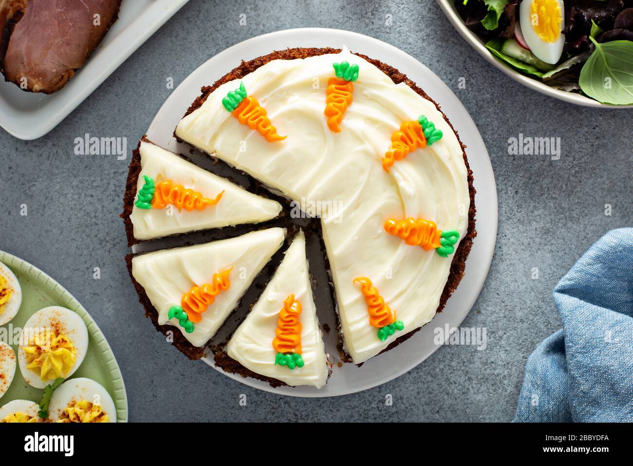Cream cheese muffins for Easter Stock Photo Alamy
