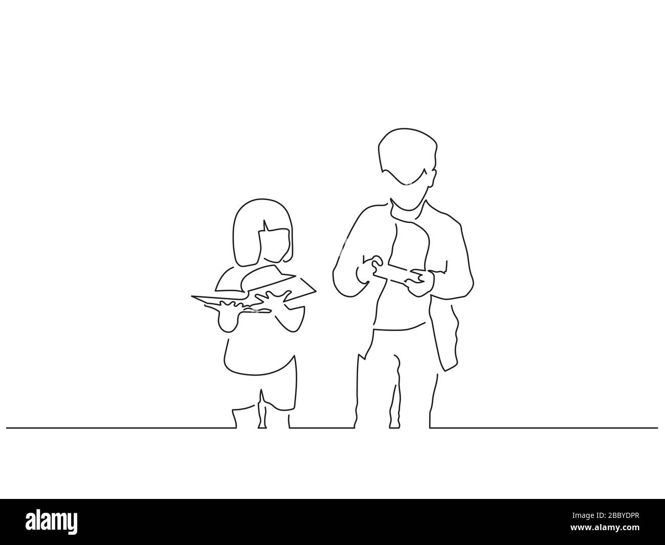 Group of friends line drawing, vector illustration design. Friends ...
