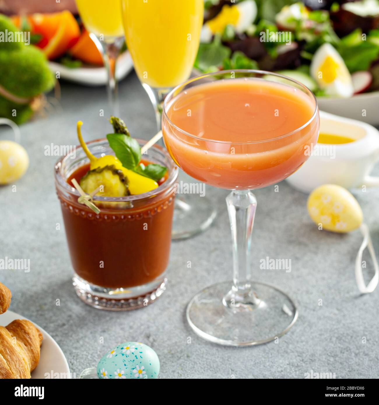 Refreshing cocktails for Easter brunch Stock Photo Alamy
