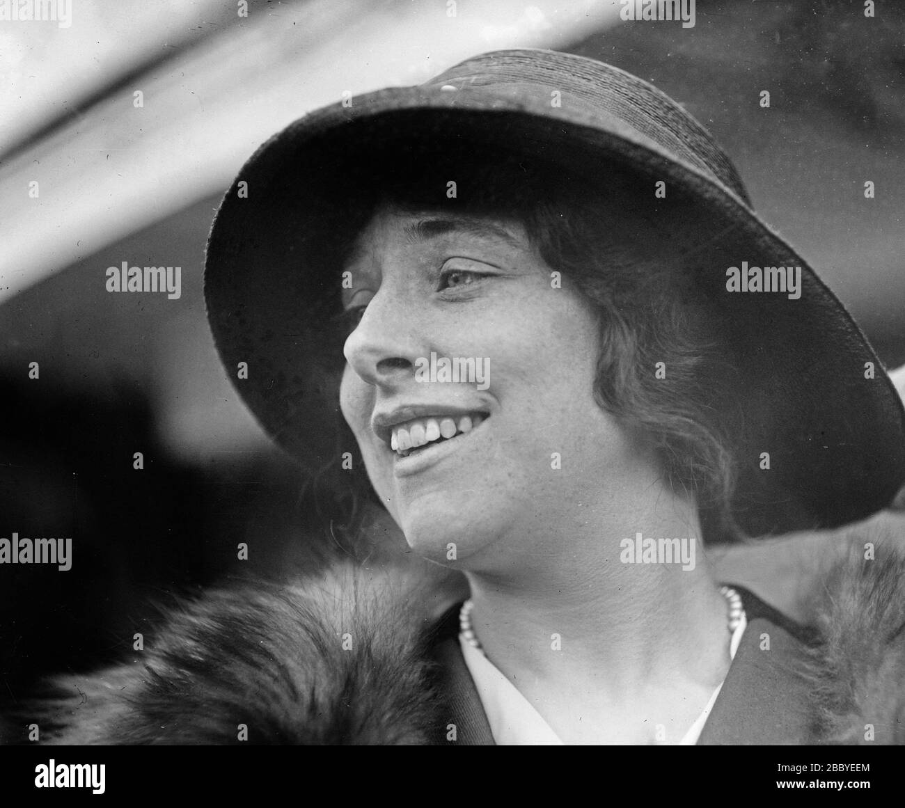 Opera singer Geraldine Farrar (1882-1967) aboard the Kaiser Wilhelm II heading to Europe ca. 1910-1915 Stock Photo