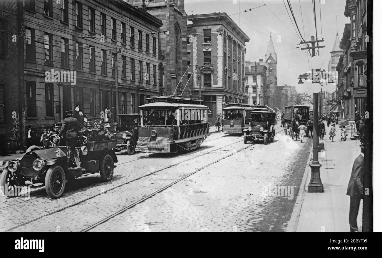 Early 1900s streetcar Black and White Stock Photos & Images Alamy