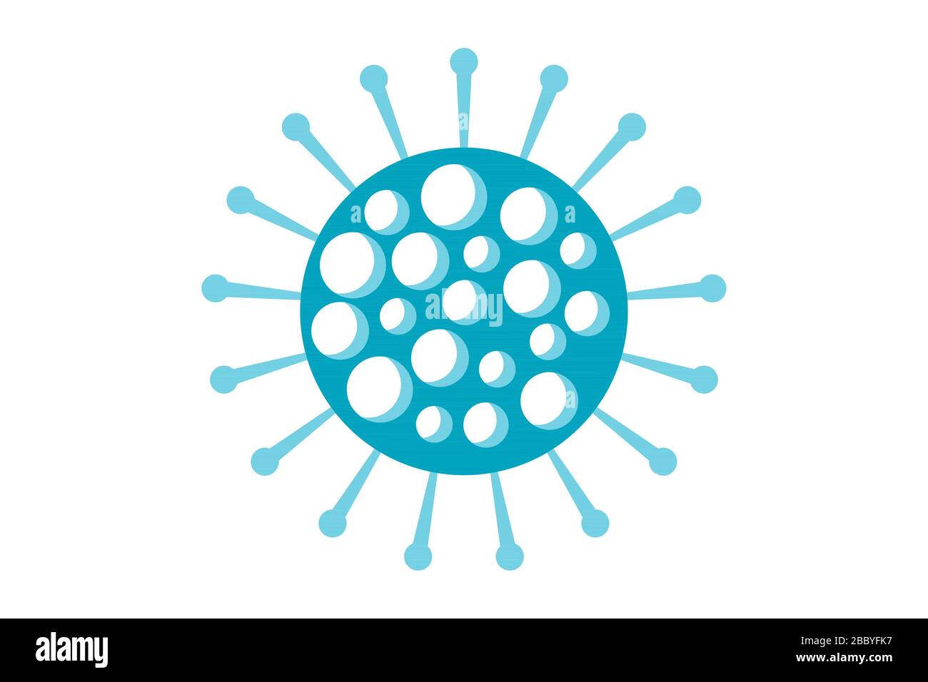 Virus or bacteria isolated on white background Stock Photo - Alamy