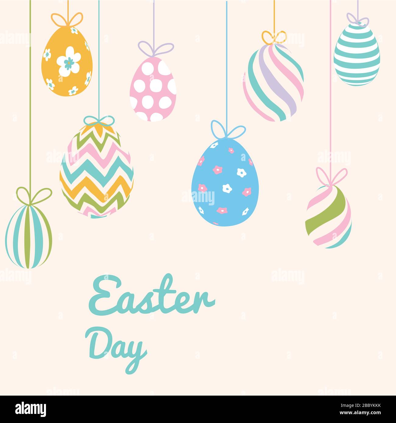 Easter day greeting card vector image Stock Vector