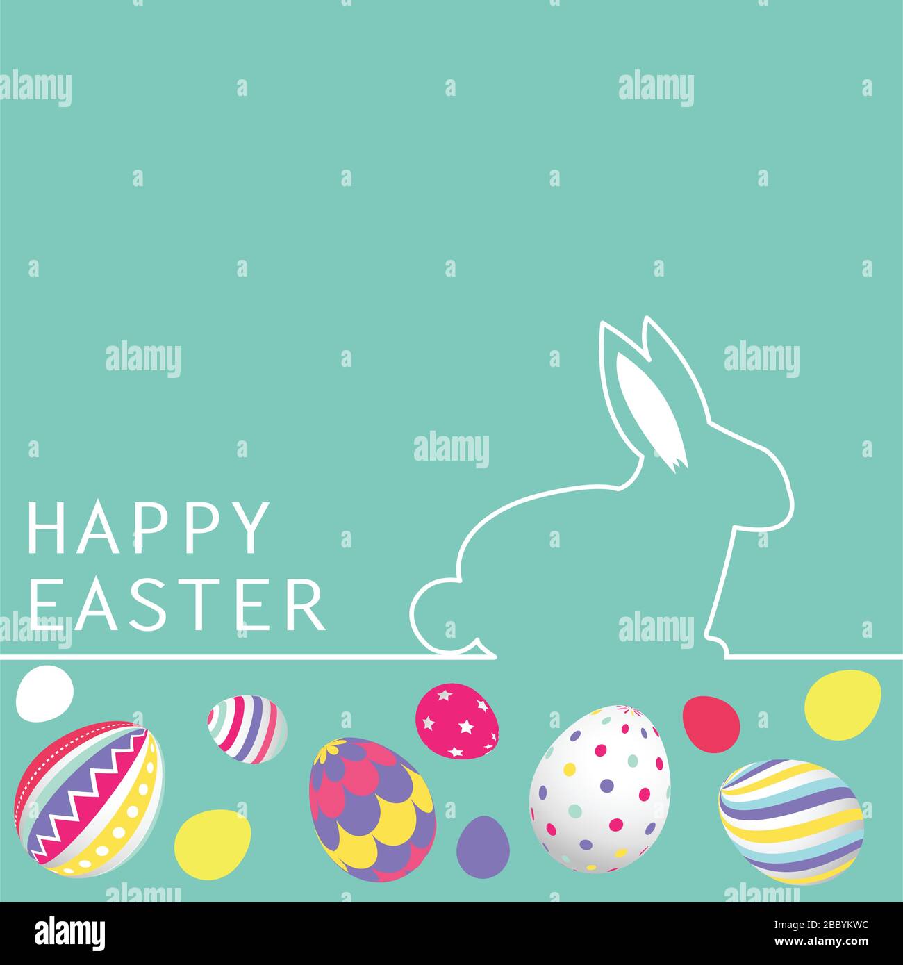 Happy easter day greeting card vector image Stock Vector