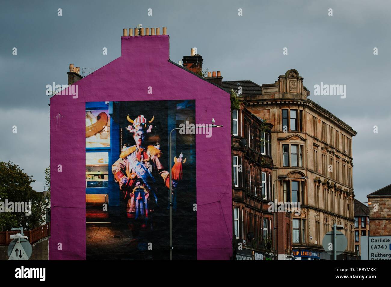 Billy Connolly mural, Glasgow, Scotland, UK Stock Photo