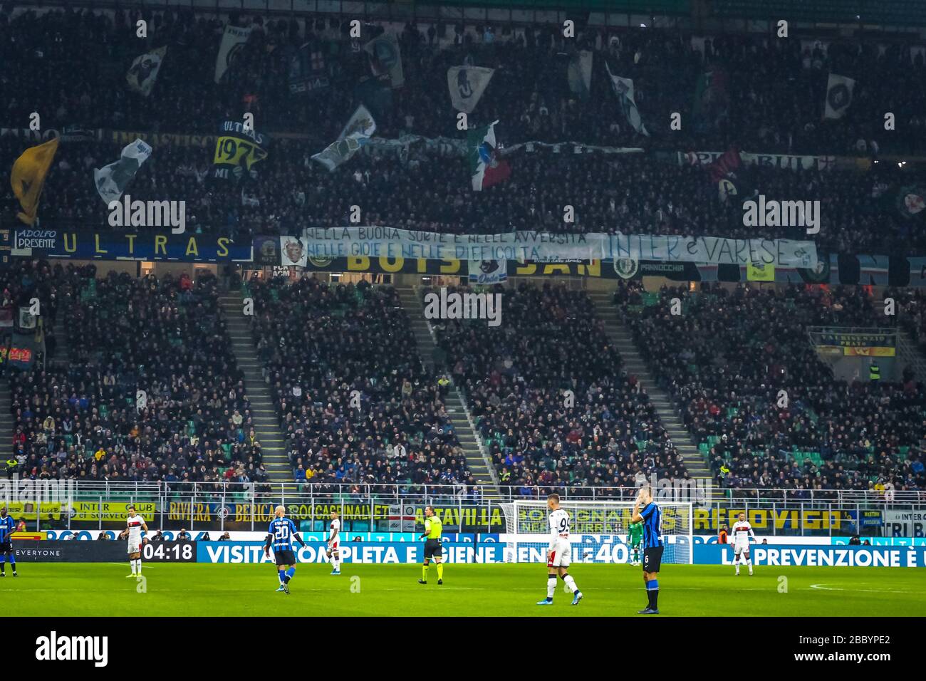 FC Internazionale supporters during soccer season 2019/20 symbolic images - Photo credit Fabrizio Carabelli /LM/ Stock Photo