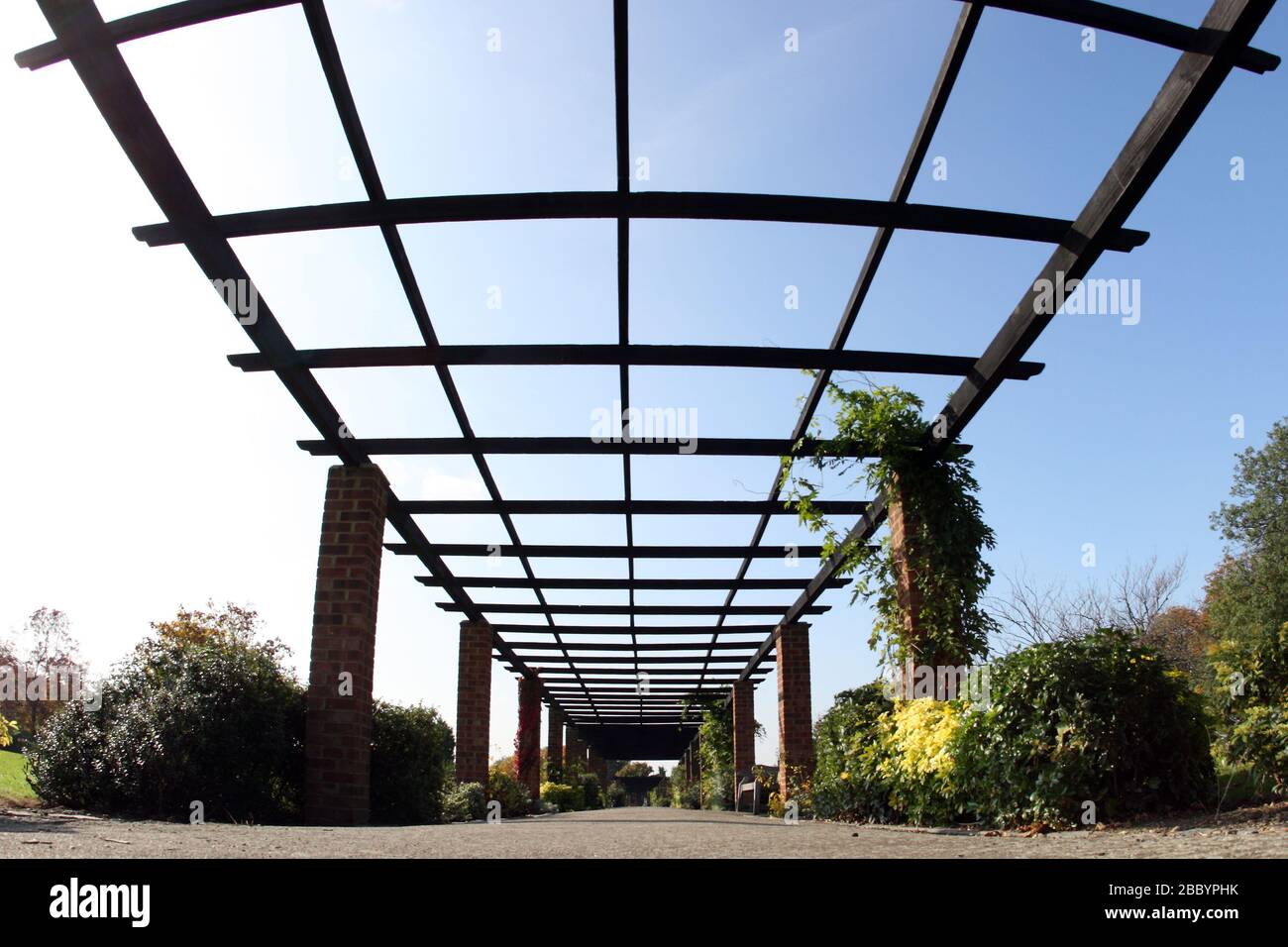 Arbour walkway. Clayhall Park, Longwood Gardens, Ilford, London Borough