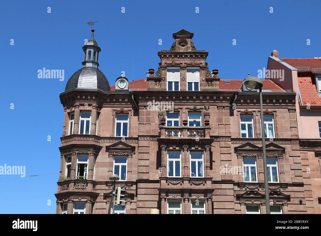 Nuremberg city, Germany. Old residential architecture street view Stock