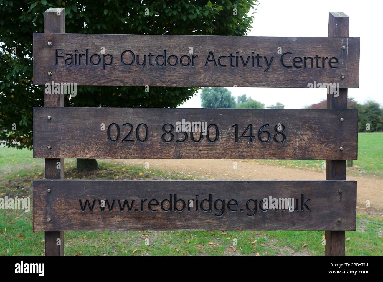 Outdoor Activity Centre sign. Fairlop Waters County Park, Barkingside