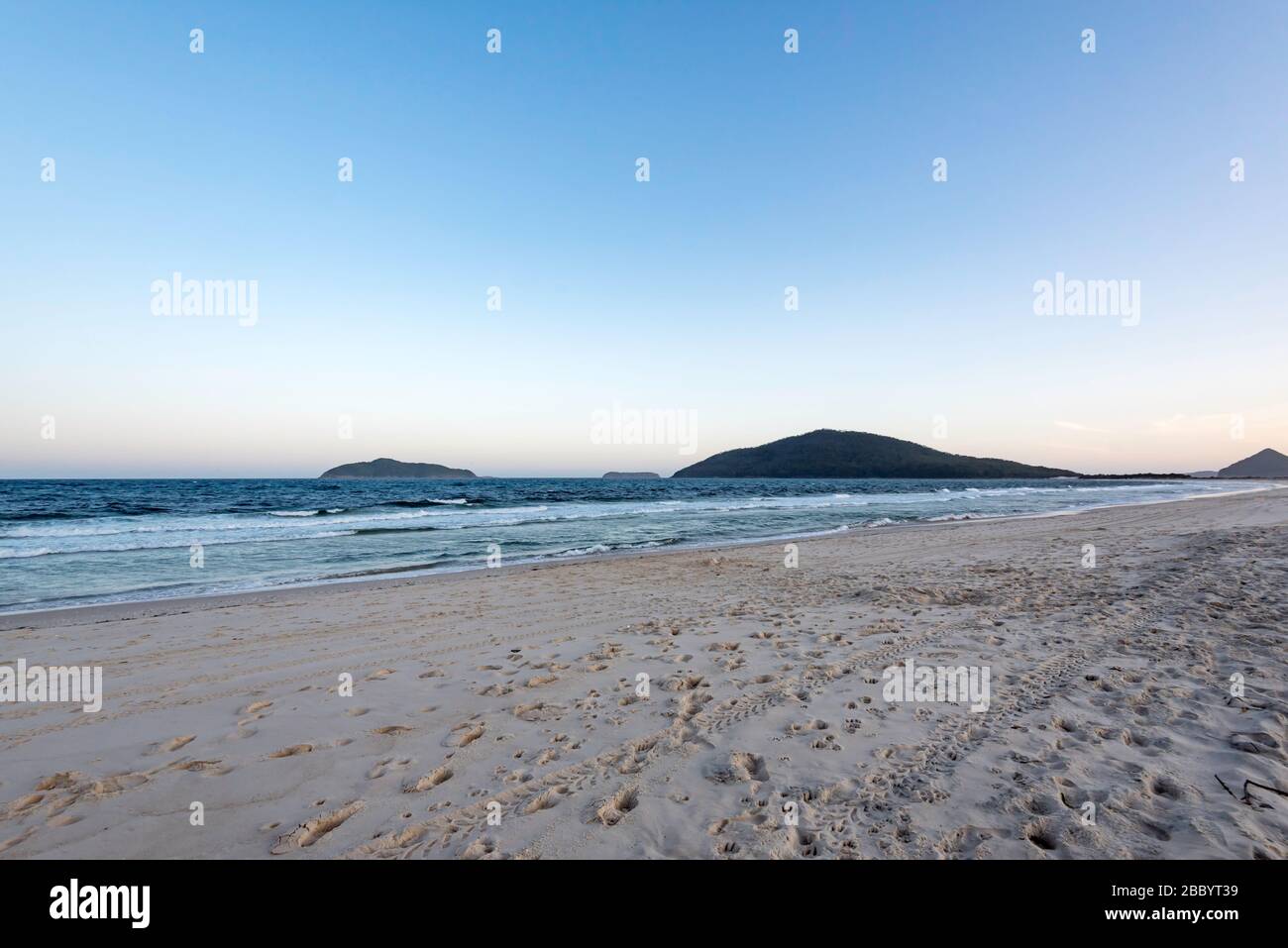 From Great Mermaid Beach at Hawks Nest, looking towards, from left