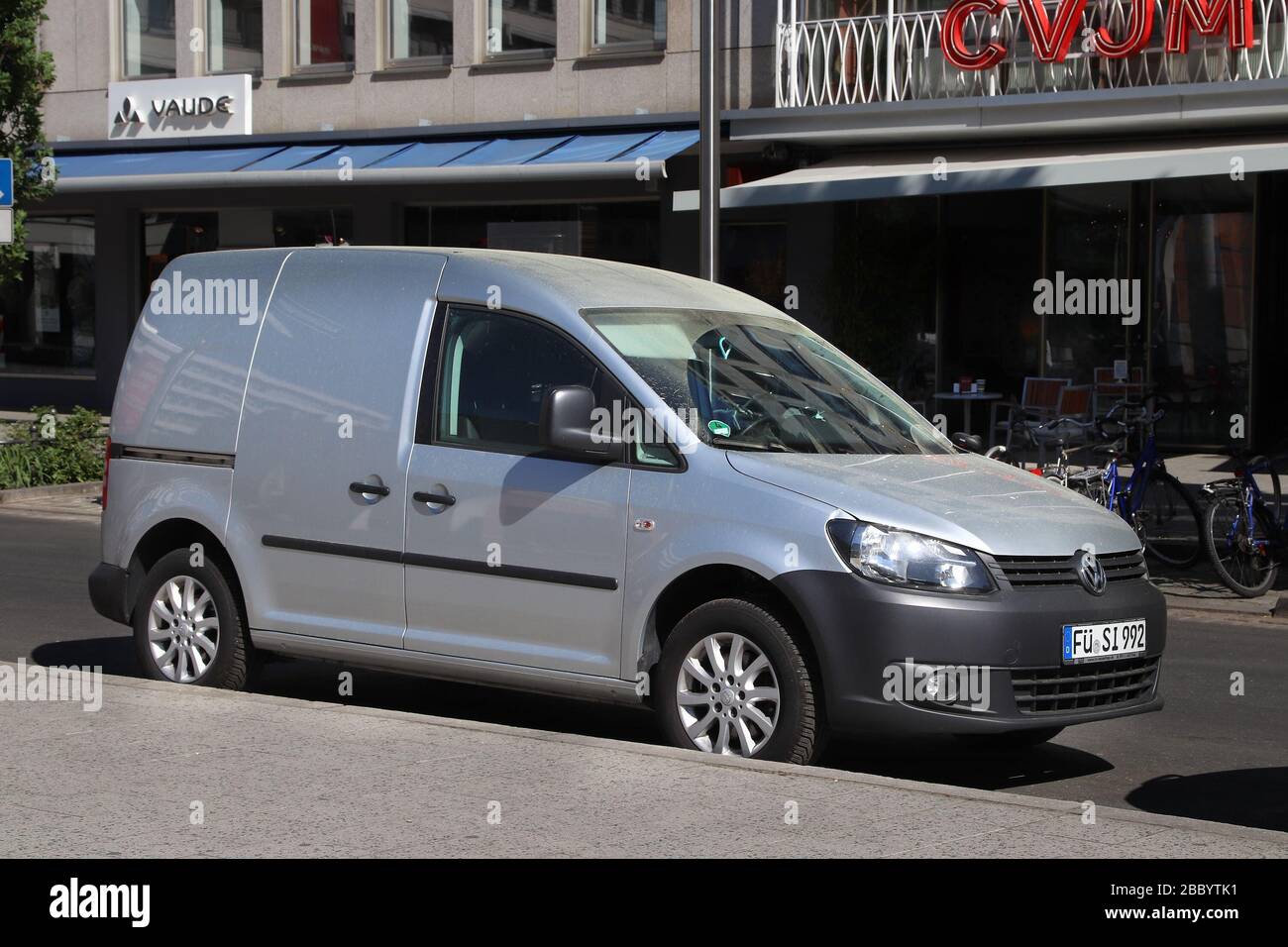 NUREMBERG, GERMANY - MAY 7, 2018: Volkswagen Caddy compact van car parked in Germany. There were 45.8 million cars registered in Germany (as of 2017). Stock Photo