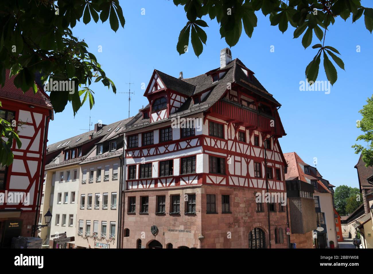 NUREMBERG, GERMANY - MAY 8, 2018: Albrecht Durer house in Nuremberg Old Town, Germany. Albrecht Durer (or Duerer) was a German Renaissance painter. Stock Photo