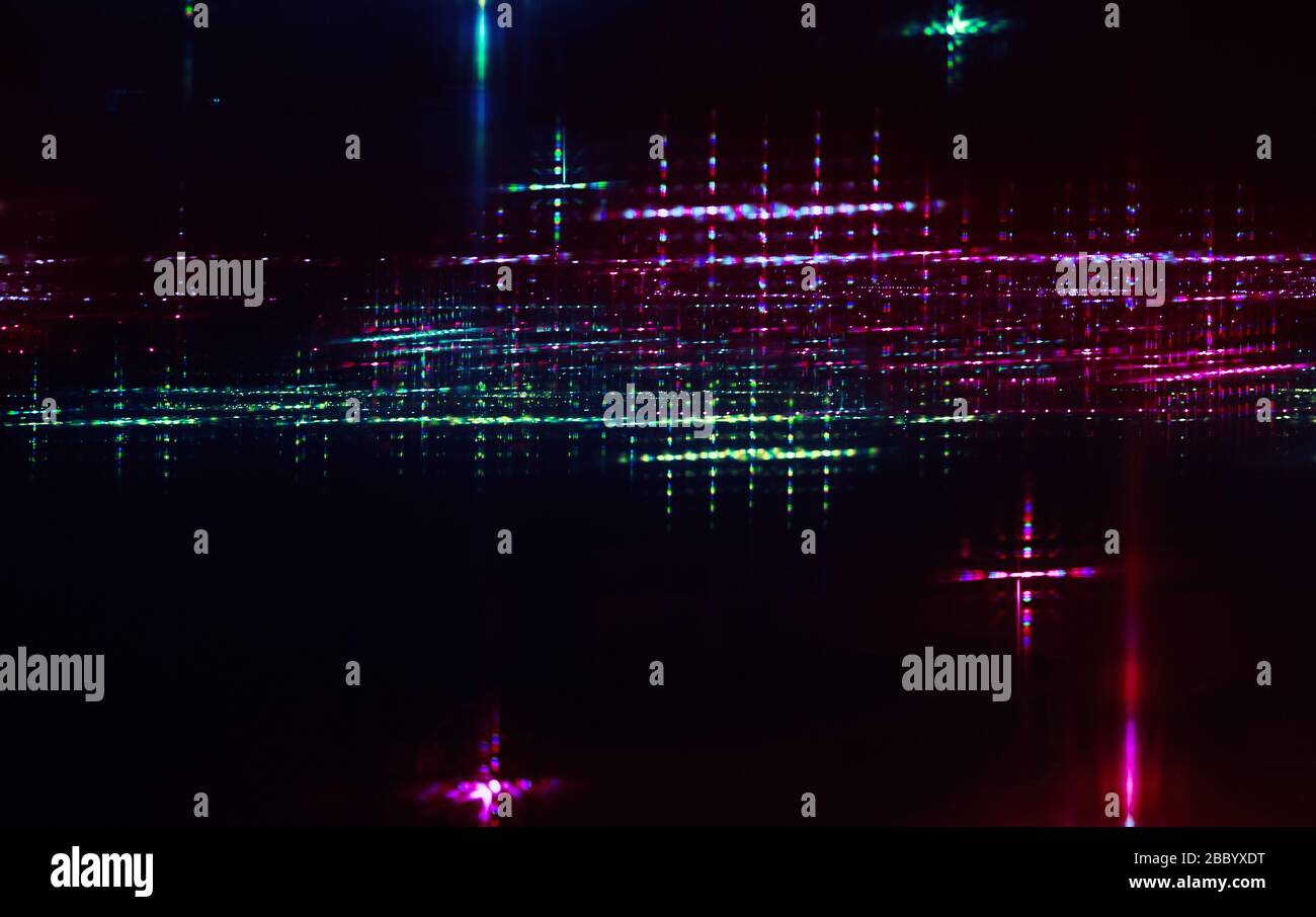 Abstract background photo with colorful lights, diffraction grating