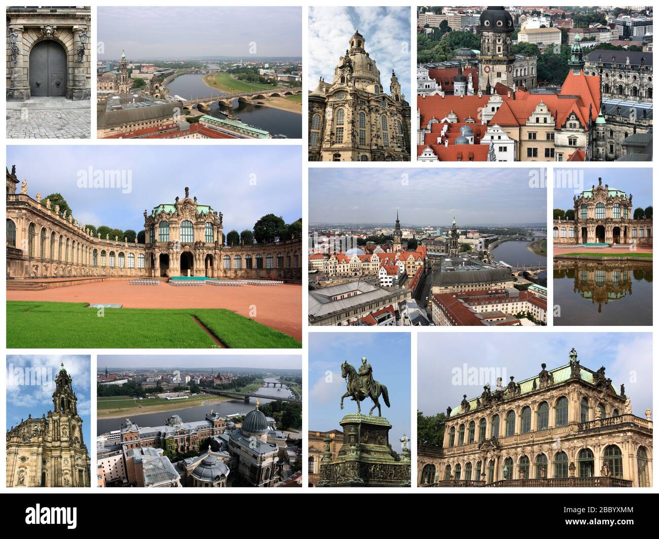 Dresden, Germany travel photo collage with city landmarks Stock Photo Alamy