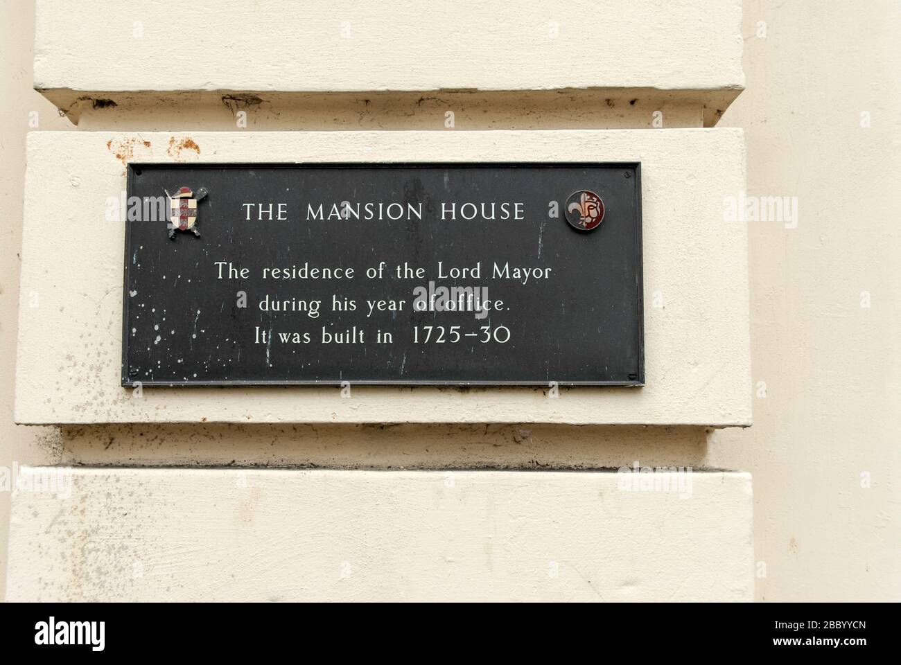A wall plaque art Mansion House built in 1725-30, is the residence of the  Lord Mayor of York during his year of office in the city of York, Britai  Stock Photo - Alamy