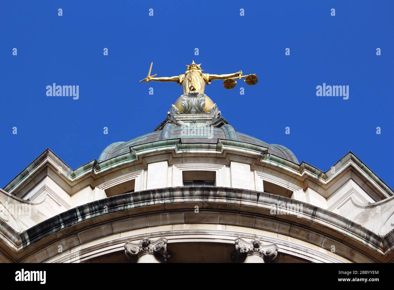 Old Bailey (Central Criminal Court). Landmark of London, UK. Stock Photo