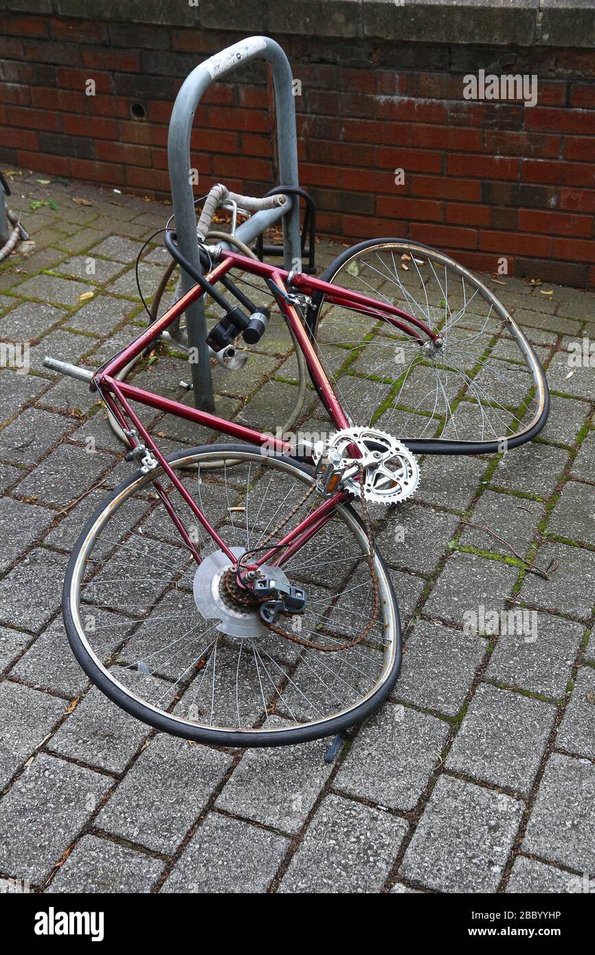 Damaged bike rack hi-res stock photography and images - Alamy