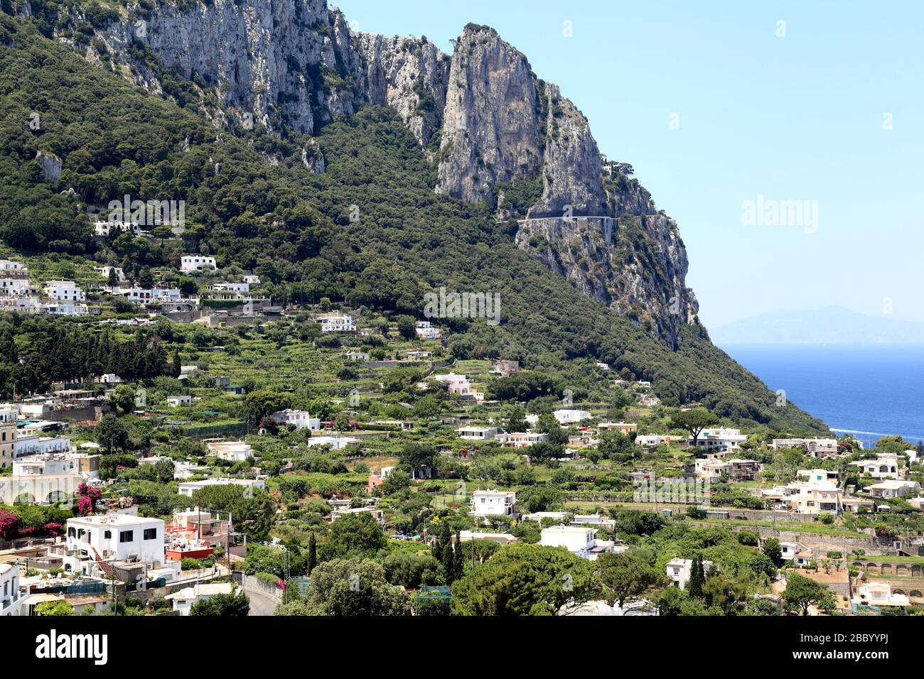 Capri, Italy: General view of the beautiful island Stock Photo