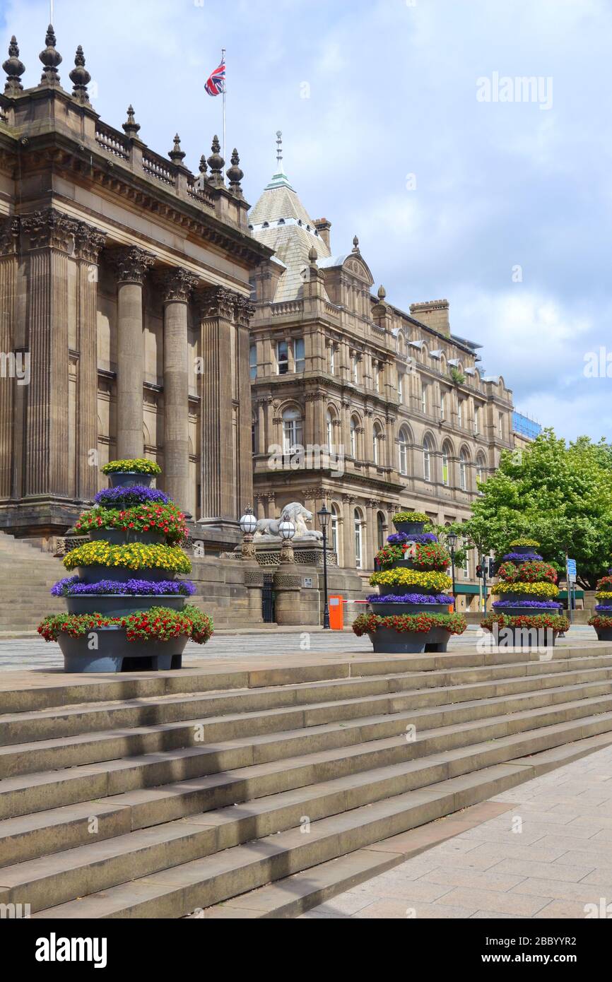 Leeds Town Hall. Municipal building in the UK. Stock Photo
