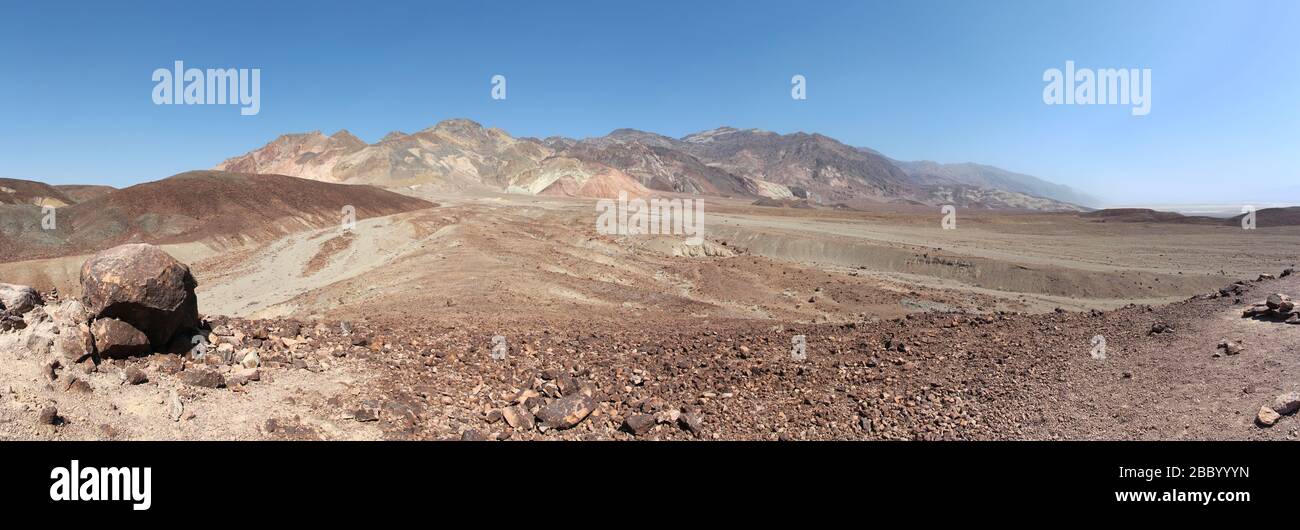 Death Valley panorama desert landscape of California. Mojave Desert