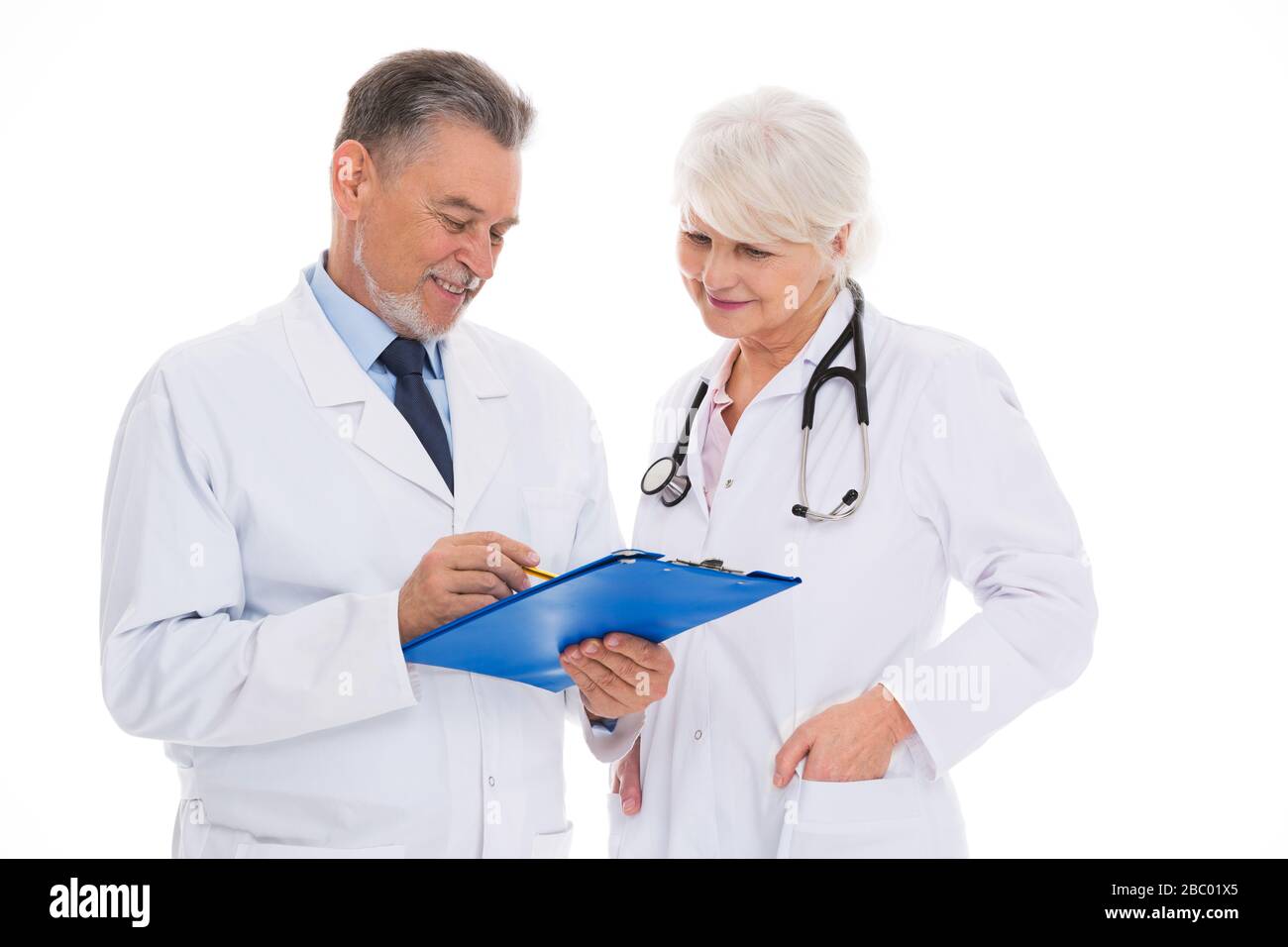Male and female doctors Stock Photo