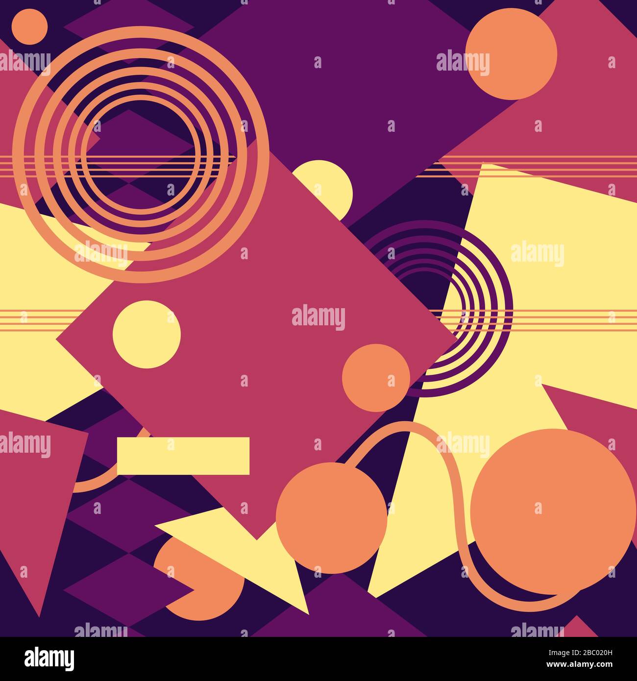 Colorful Seamless 2000s Style Background Urban Geometric Textile Print Design Stock Vector Image Art Alamy